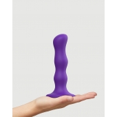 Фиолетовая насадка Strap-On-Me Dildo Geisha Balls size M - Strap-on-me - купить с доставкой в Керчи