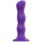 Фиолетовая насадка Strap-On-Me Dildo Geisha Balls size M - Strap-on-me - купить с доставкой в Керчи