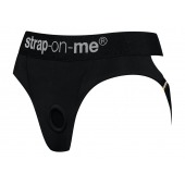 Черные трусики для насадок Heroine Lingerie Harness - size L - Strap-on-me - купить с доставкой в Керчи