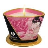 Массажная свеча Rose Petals с ароматом розы - 170 мл. - Shunga - купить с доставкой в Керчи