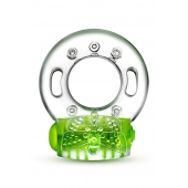 Зеленое эрекционное виброкольцо Arouser Vibrating C-Ring - Blush Novelties - в Керчи купить с доставкой