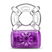 Фиолетовое эрекционное виброкольцо One Night Stand Vibrating C-Ring - Blush Novelties - в Керчи купить с доставкой