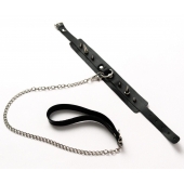 Черный ошейник с шипами и поводком - Crazy Handmade - купить с доставкой в Керчи