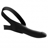 Черный кляп-страпон Masters Mini Face Fuck Strap-On - 14 см. - XR Brands - купить с доставкой в Керчи