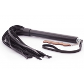 Черная кожаная плеть  Индиго  - 50 см. - Crazy Handmade - купить с доставкой в Керчи