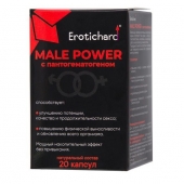 Капсулы для мужчин Erotichard male power с пантогематогеном - 20 капсул (0,370 гр.) - Erotic Hard - купить с доставкой в Керчи