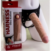 Насадка-фаллос в комплекте с трусиками Harness - 21,6 см. - LOVETOY (А-Полимер) - купить с доставкой в Керчи