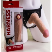 Страпон Harness из двух предметов: регулируемые трусики и насадка-фаллос - 17,5 см. - LOVETOY (А-Полимер) - купить с доставкой в Керчи