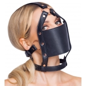 Черный намордник с кляпом-шаром Head Harness With A Gag - Orion - купить с доставкой в Керчи