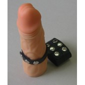 Чёрный поводок на пенис из натуральной кожи - Sitabella - купить с доставкой в Керчи