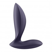 Фиолетовый анальный вибростимулятор Power Plug - Satisfyer - в Керчи купить с доставкой