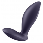 Фиолетовый анальный вибростимулятор Power Plug - Satisfyer - в Керчи купить с доставкой