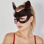 Коричневая кожаная маска  Кошечка - Sitabella - купить с доставкой в Керчи