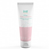 Лубрикант на водной основе Vibe Sensation с клубничным вкусом и легким вибрирующим эффектом - 50 гр. - INTT - купить с доставкой в Керчи