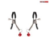 Серебристые зажимы на соски с шариками - Notabu - купить с доставкой в Керчи