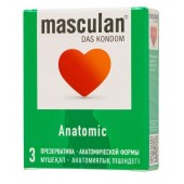Презервативы анатомической формы Masculan Anatomic - 3 шт. - Masculan - купить с доставкой в Керчи