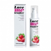 Съедобное согревающее массажное масло Love Me Tender Strawberry с ароматом клубники - 100 мл. - Love to Love - купить с доставкой в Керчи