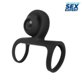 Черная вибронасадка на пенис Sex Expert - Sex Expert - в Керчи купить с доставкой