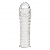 Текстурированная насадка на пенис Clear Textured Penis Enhancing Sleeve Extension - 16,5 см. - BlueLine - в Керчи купить с доставкой