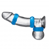 Комплект из трех голубых колец для эрекции 3-Pack Nuts   Bolts Stretch Cock Ring Set - BlueLine - в Керчи купить с доставкой