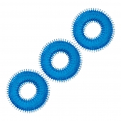 Комплект из трех голубых колец для эрекции 3-Pack Ultra-Stim Stretch Cock Rings - BlueLine - в Керчи купить с доставкой