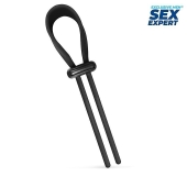 Черный ремень-лассо для усиления эрекции - Sex Expert - в Керчи купить с доставкой