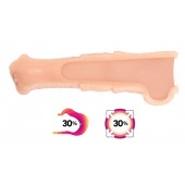 Телесная фантазийная насадка на член Cock Sleeve Size L - KOKOS - в Керчи купить с доставкой