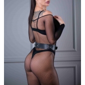 Черный кожаный пояс Sex Game - БДСМ Арсенал - купить с доставкой в Керчи