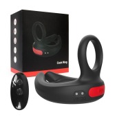 Черное эрекционное виброкольцо Cock Ring с пультом ДУ - I-MOON - в Керчи купить с доставкой