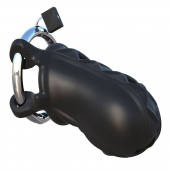 Черный замок верности Extreme Silicone Cock Blocker - Pipedream - купить с доставкой в Керчи