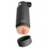 Серый мастурбатор в виде бутылки F*ck Flask - Pipedream - в Керчи купить с доставкой