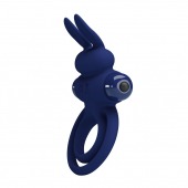 Синее эрекционное кольцо с вибростимуляцией клитора Powerful Ring - Baile - в Керчи купить с доставкой