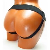 Трусики для страпона коричневого цвета - БДСМ Арсенал - купить с доставкой в Керчи