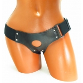 Трусики для страпона коричневого цвета - БДСМ Арсенал - купить с доставкой в Керчи