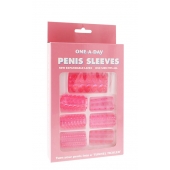 Набор из 7 розовых насадок на пенис ONE-A-DAY PENIS SLEEVES PINK - Seven Creations - в Керчи купить с доставкой