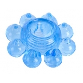 Голубая гелевая насадка-цветок - Toyfa Basic - в Керчи купить с доставкой