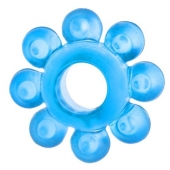 Голубая гелевая насадка-цветок - Toyfa Basic - в Керчи купить с доставкой
