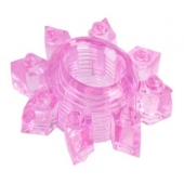 Розовое гелевое эрекционное кольцо-звезда - Toyfa Basic - в Керчи купить с доставкой