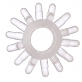 Прозрачное гелевое эрекционное кольцо с шипиками - Toyfa Basic - в Керчи купить с доставкой