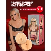 Двусторонний мастурбатор Lola Taylor - 22 см. - ФлешНаш - в Керчи купить с доставкой