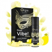 Съедобный жидкий вибратор Dual Vibe! со вкусом лимонного джина с тоником - 15 мл. - ORGIE - купить с доставкой в Керчи