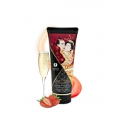 Массажный крем для тела с ароматом клубники и шампанского Sparkling Strawberry Wine - 200 мл. - Shunga - купить с доставкой в Керчи