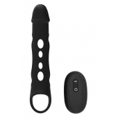 Черная насадка-удлинитель Vibrating Extender With Remote с вибрацией - Dream Toys - в Керчи купить с доставкой
