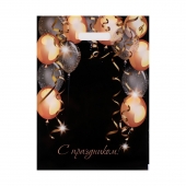 Пакет с вырубной ручкой и принтом в виде шариков (30х40 см) - Сима-Ленд - купить с доставкой в Керчи