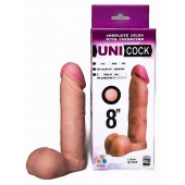 Фаллическая насадка для страпона UNICOCK 8  - 20 см. - LOVETOY (А-Полимер) - купить с доставкой в Керчи