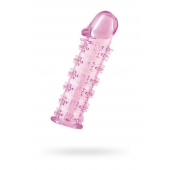 Розовая насадка на пенис с шипами - 12,5 см. - A-toys - в Керчи купить с доставкой