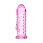 Розовая насадка на пенис с шипиками и коготком - 13,5 см. - A-toys - в Керчи купить с доставкой
