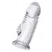 Прозрачная насадка на пенис с шипиками и коготком - 13,5 см. - A-toys - в Керчи купить с доставкой