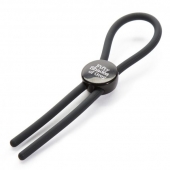 Тёмно-серое эрекционное кольцо с зажимом Again and Again Adjustable Cock Ring - Fifty Shades of Grey - в Керчи купить с доставкой