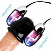 Черная стимулирующая насадка для головки полового члена Multi Speed Vibrating Penis Head Teaser - XR Brands - в Керчи купить с доставкой